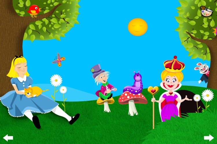 Alice in Wonderland - Interactive story book and coloring pages screenshot-3