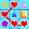 Neon Glow Shapes Puzzle: Threes a Match!