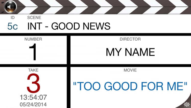 Clapperboard Video Slate