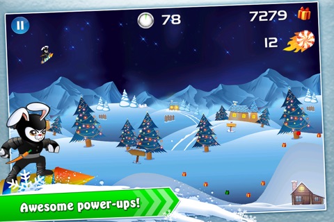 Racing Ninja Bunnies - XMAS nitro rocket warrior multiplayer christmas stunt action game for kids! screenshot 4