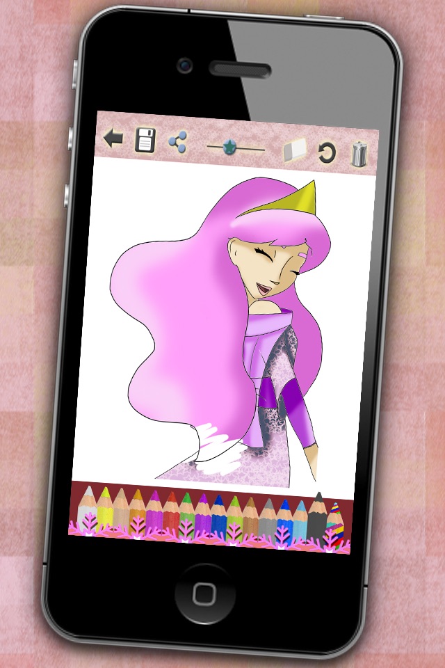 Dibujos para colorear princesas mágico screenshot 4