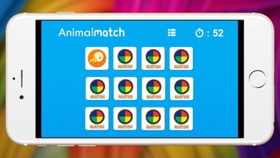 Giraffe and Elephant Animal Match photo card show 1.0.1 IOS -