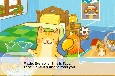 Children Learning English Dialogue With Cat And Parrot screenshot 4