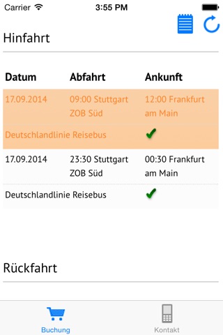 Bus Musterapp screenshot 2