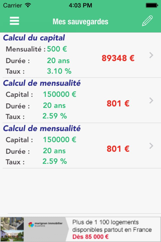 Simulation Crédit Immobilier screenshot 4