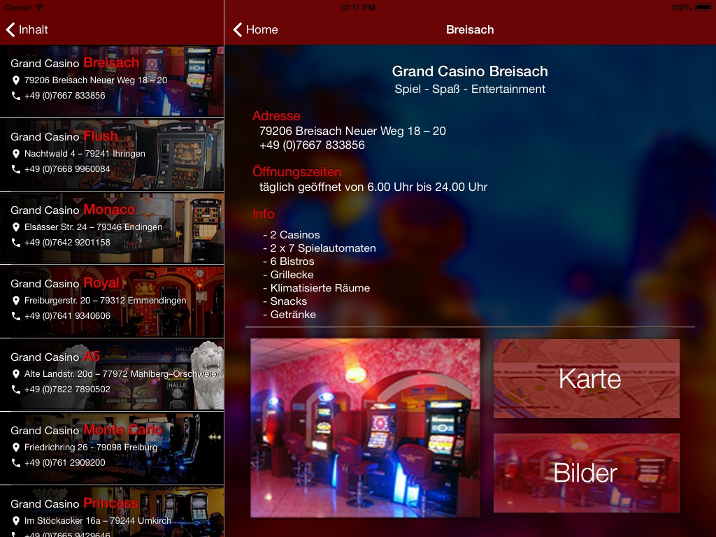 Grand Casino Group iPad screenshot 2