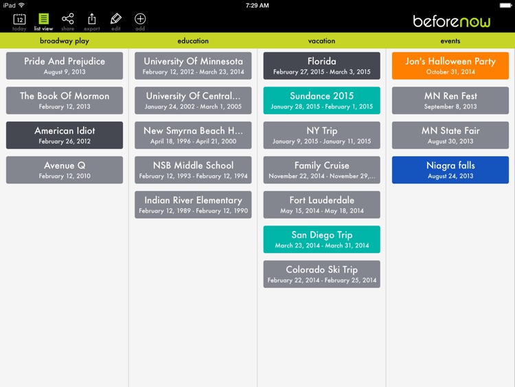 BeforeNow - Personal Timeline Creator and Journal screenshot-3