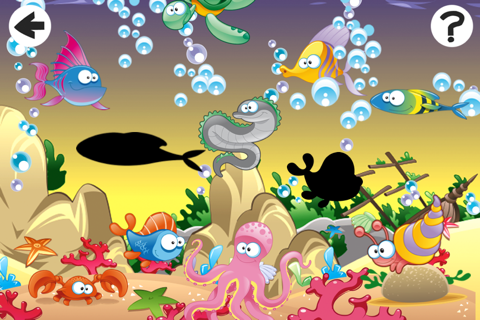 A Find the Shadow Game for Children: Learn and Play with Marine Animals screenshot 3
