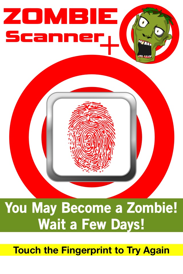 Zombie Scanner - Are You a Zombie? Fingerprint Touch Detector Test screenshot 4