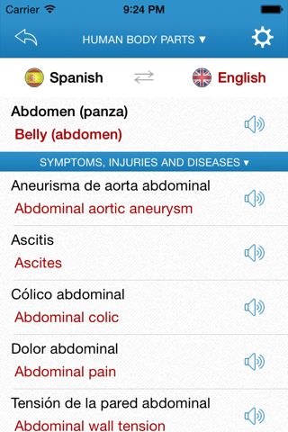 English-Spanish Medical Dictionary for Travelers screenshot 4