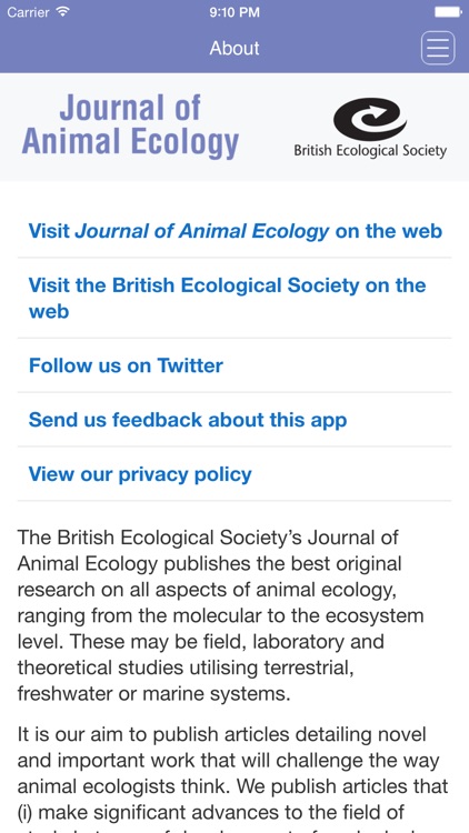 Journal of Animal Ecology screenshot-4