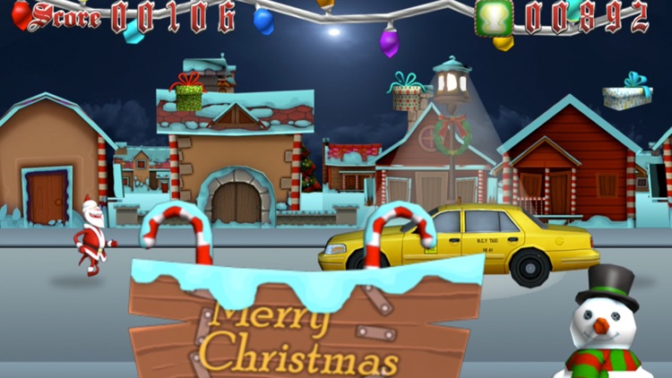 The Christmas Game FREE - 3D Cartoon Santa Claus Is Running Through Town! screenshot-3