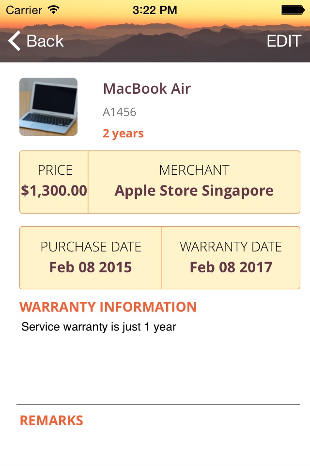Warranty App screenshot 3
