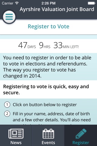 Ayrshire Voter Registration screenshot 4