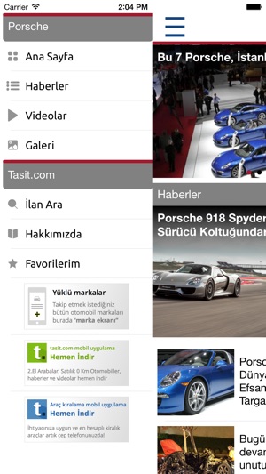 Tasit.com Porsche Haber, Video, Galeri, İlanlar(圖1)-速報App