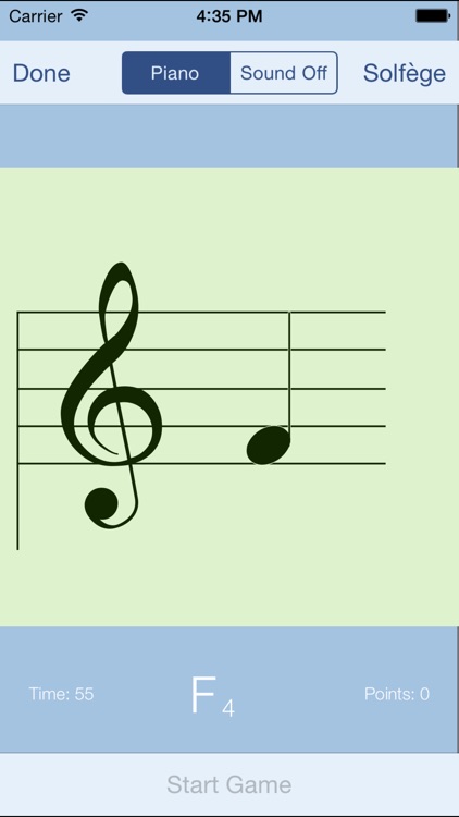 Sheet Music Treble Game