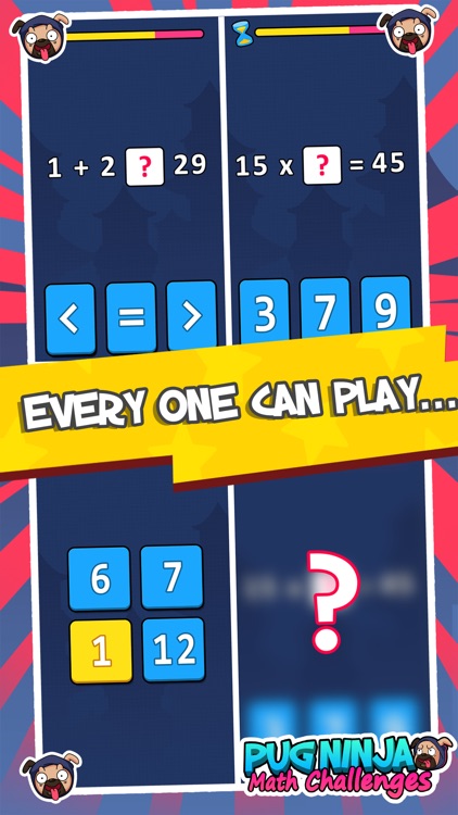 Pug Ninja - Math Challenges