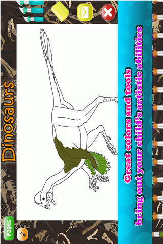 Dino-saurs and Caveman Coloring Book - T-Rex and Friends FREE screenshot 4