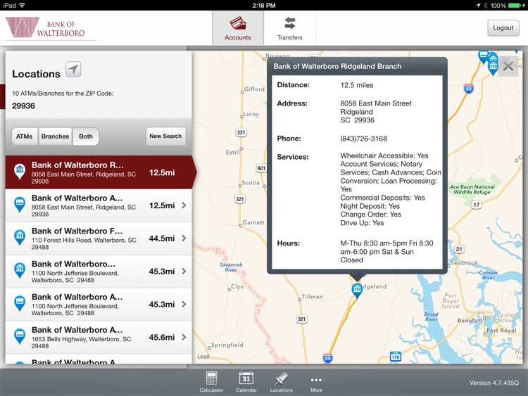 Bank of Walterboro Mobile App for iPad screenshot-4