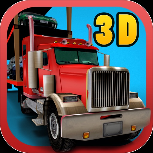 3D Car Transporter Truck Simulator - Real parking and trucker simulation game icon