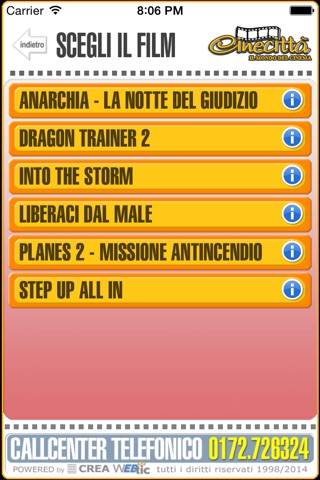 Webtic Cinecittà Savigliano Cinema Prenotazioni screenshot 2