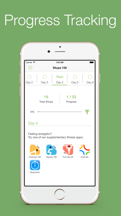 Situps 100 - 30 days workout challenge Screenshot 5