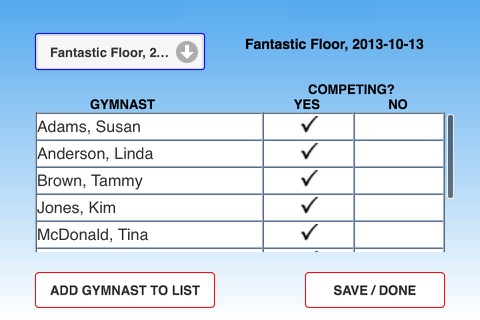 Gymnastics Meet Scores screenshot 3