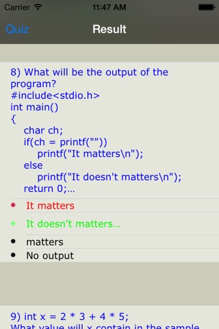 C/C++ Quiz screenshot 3