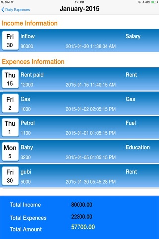 Daily Expenses Manager screenshot 3
