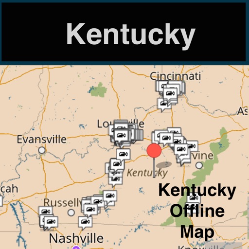 Kentucky Offline Map & Navigation & POI with Real Time Traffic Cameras Pro icon