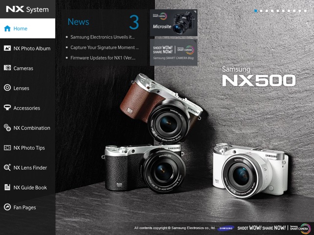 Samsung SMART CAMERA NX for iPad