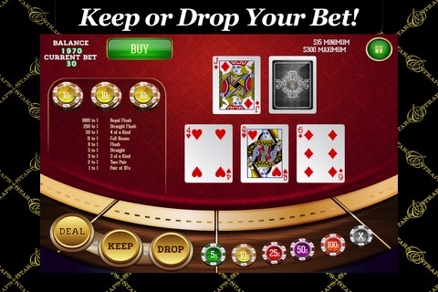 A Casino 5 Card Holdem Video Poker Let Them Ride Game screenshot 3