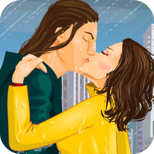 Kissing in the Rain Dress Up icon