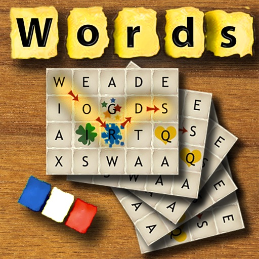 Words French - The rotating letter word search puzzle board game