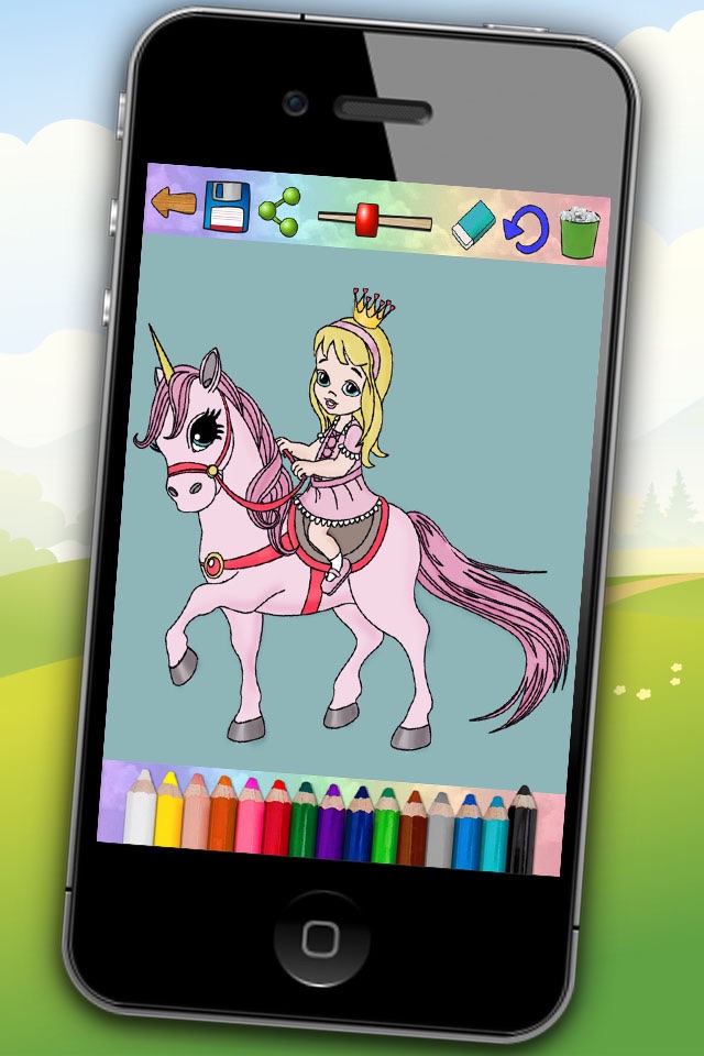 Unicorns and ponies - drawings to paint and coloring book screenshot 2