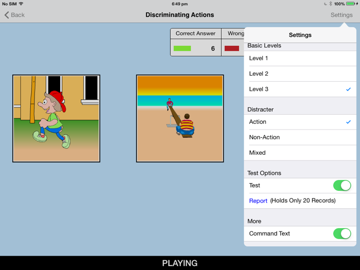 Discriminating Actions