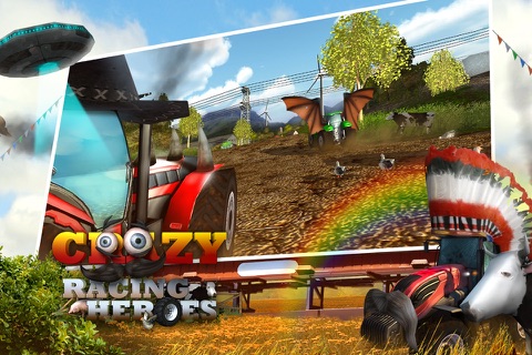 A Crazy Racing Heroes Free: Fun Tractor Driving Derby 3D screenshot 2