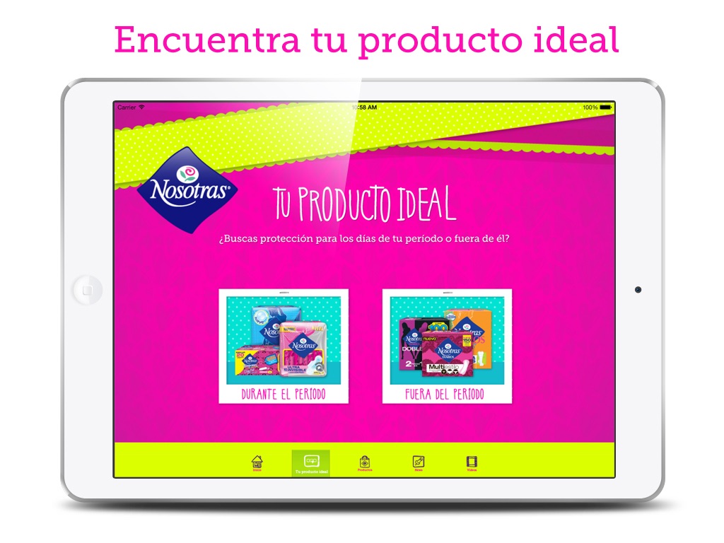 Nosotras Recomendador de productos screenshot 2