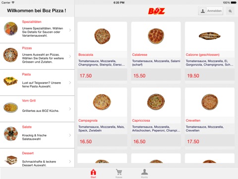 BOZ Pizza für iPad screenshot 2