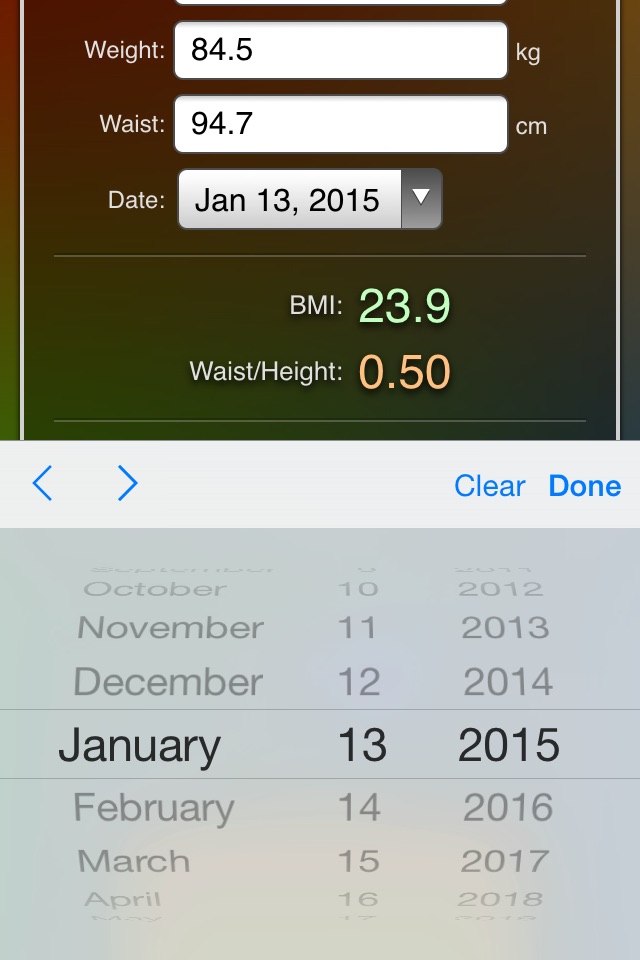 Weight Chart Free screenshot 4