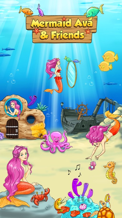 How to cancel & delete Mermaid Ava and Friends - Ocean Princess Hair Care, Make Up Salon, Dress Up and Underwater Adventures from iphone & ipad 1