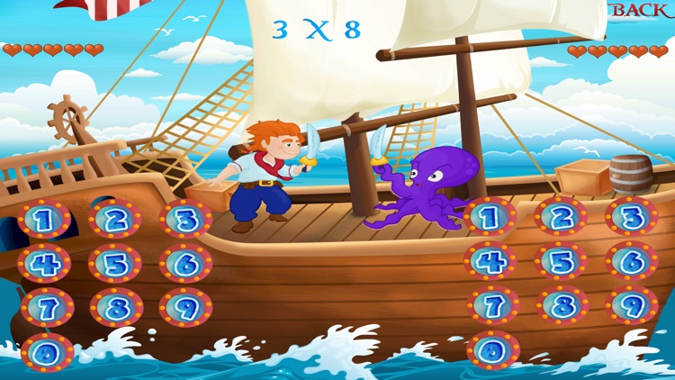 Learn Times Tables - Pirate Sword Fight screenshot-3