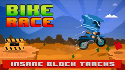 How to cancel & delete Blocky Bike Race 3D - A Pixl Roads Block Run from iphone & ipad 1