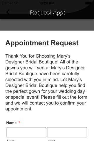 Mary's Designer Bridal Boutique screenshot 2