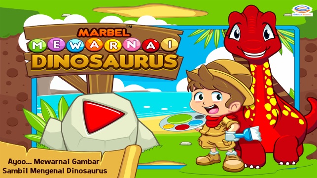 Marbel Mewarnai Dinosaurus