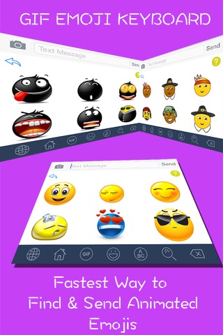 GIF Emoji Keyboard -  New 5000 + Animated 3D Emoticons Keyboard for iOS 8 & iOS 7 FREE screenshot 2