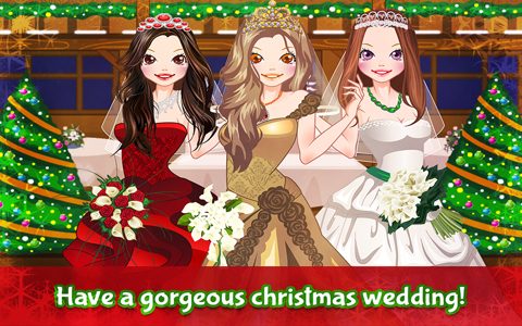 Christmas Brides – Supermodel Girl Game for girls who like beauty, style and models in Christmas wedding style screenshot 4