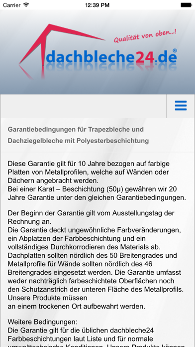 How to cancel & delete dachbleche24 - app dein Dach! from iphone & ipad 2