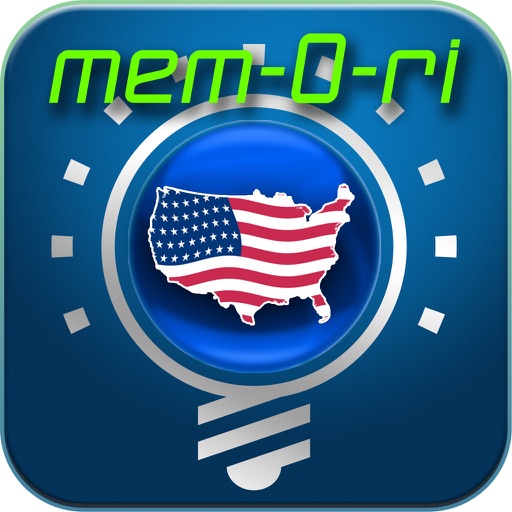 Mem-O-ri USA Quiz with state names, maps, capitals and nicknames iOS App