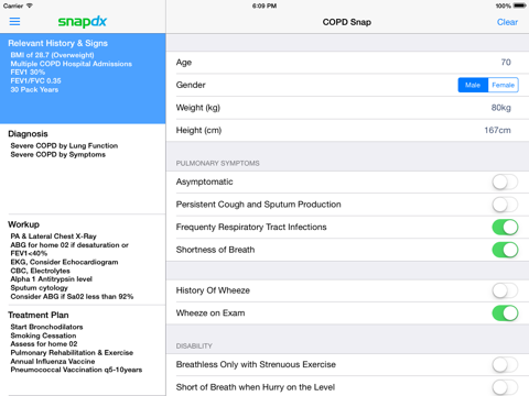COPD Respiratory Clinical Practice Guidelines by SnapDx screenshot 4